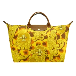 LONGCHAMP 聯名系列Jeremy Scott旅行袋(黃)