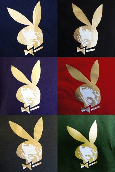 PLAYBOY 燙金兔頭Logo素面針織四角褲-單件-土耳其藍