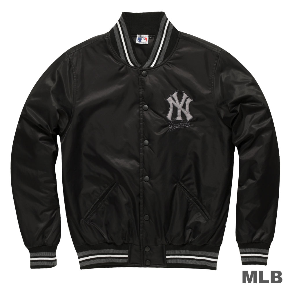 MLB-紐約洋基隊鋪棉玩色棒球外套-黑(男)
