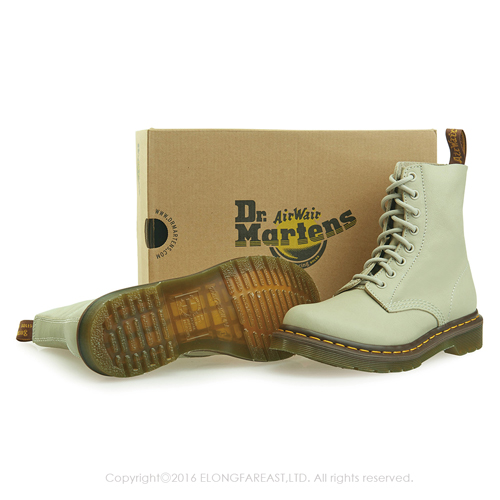 Dr.Martens-經典PASCAL8孔馬汀馬丁靴-米色R13512101