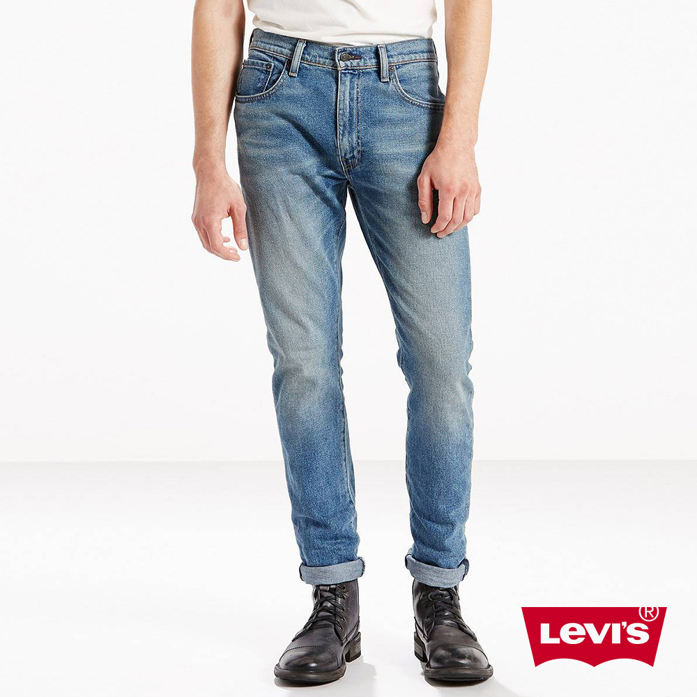 Levis 男款 505C 中腰復刻淺藍自然水洗合身直筒丹寧牛仔褲