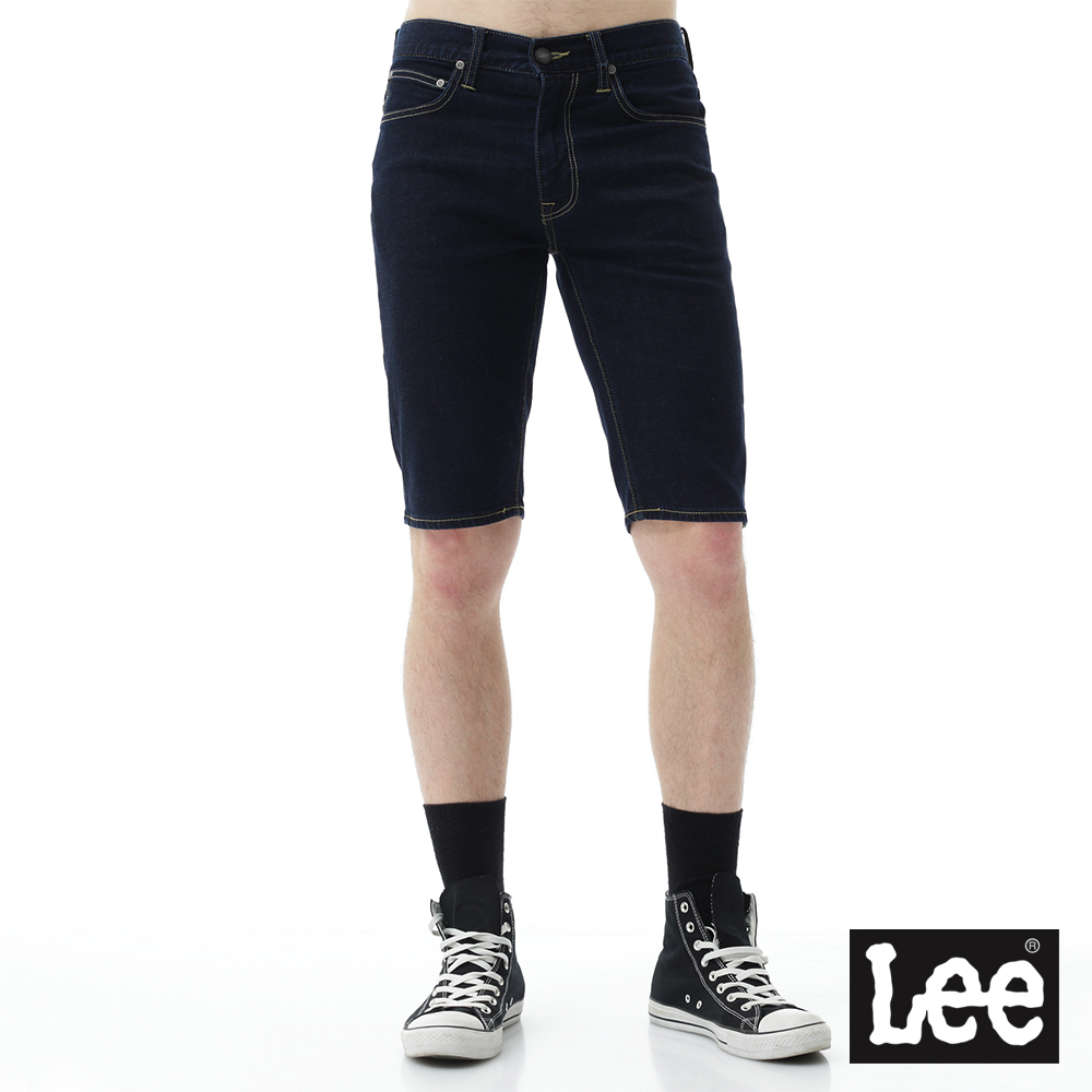Lee 牛仔素面短褲/RG-男款-深藍