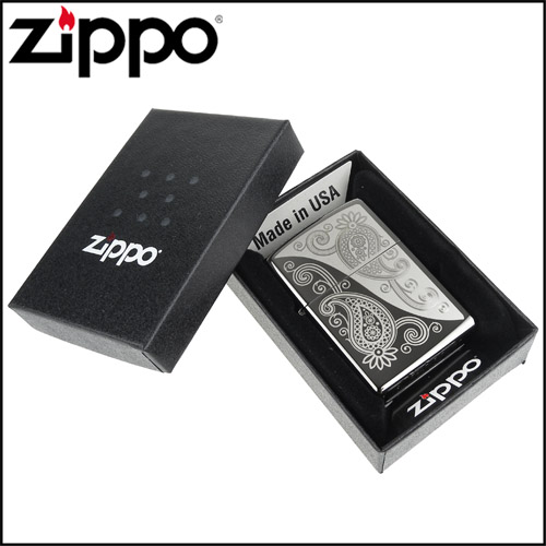 ZIPPO 美系~Paisley Design-佩斯利花紋圖案設計打火機