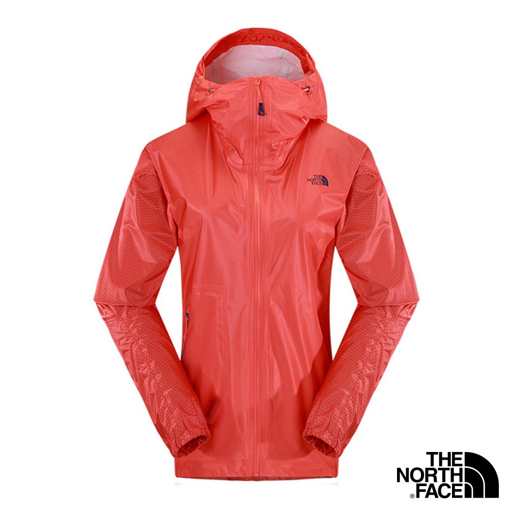 The North Face FUSEFORM 防水防風連帽外套 明亮橘 女