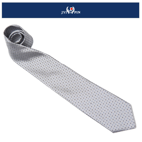 極品西服-紳士圓點灰底絲質領帶(YT0076)