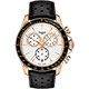 TISSOT 天梭 官方授權 V8系列三眼計時腕錶-白x黑色錶帶/42.5mm product thumbnail 1