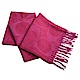 COACH 大C LOGO羊毛羊絨流蘇披肩式圍巾-紫紅 product thumbnail 1