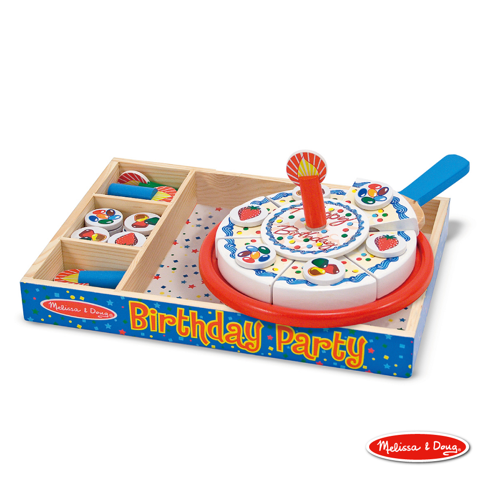 美國 Melissa & Doug 木製玩食趣 -【生日派對】玩具組