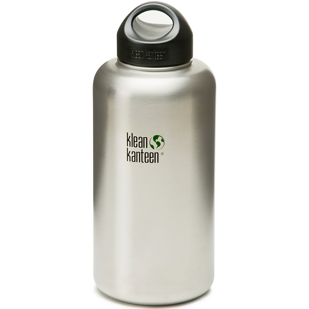 美國Klean Kanteen 寬口不鏽鋼冷水瓶1900ml 原鋼色