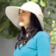 【Sunlead】純色天然素材。寬緣寬圓頂高透氣抗UV防曬遮陽軟帽 (淺褐色) product thumbnail 1