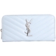 YSL Saint Laurent MONOGRAM 斜壓荔紋拉鍊長夾(淺藍色) product thumbnail 1