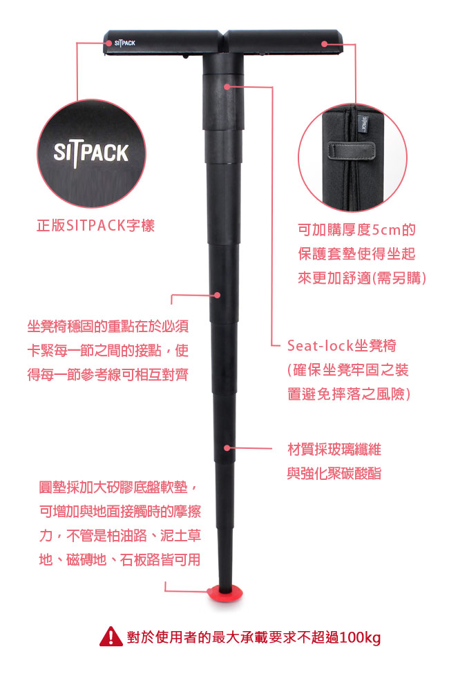 SitPack Cover 隨身太空椅防塵坐包(含背帶) 公司貨