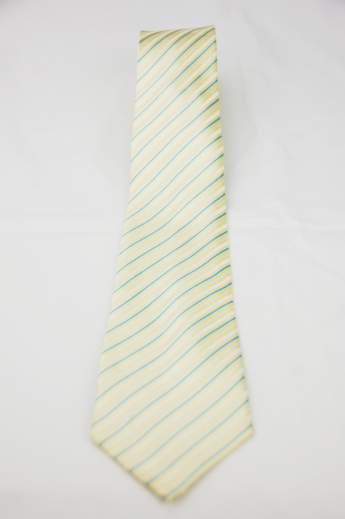 Alpaca 黃底藍斜紋領帶