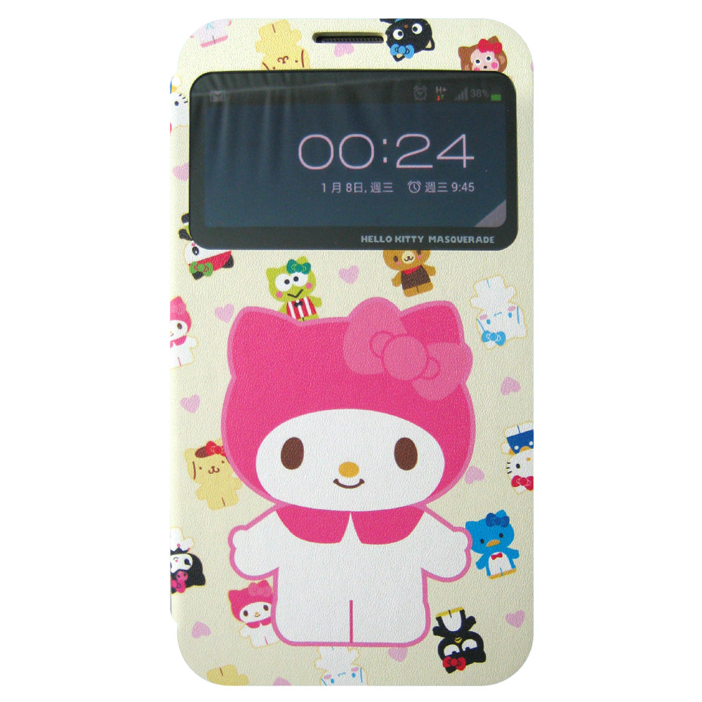 SAMSUNG NOTE2 SANRIO MELODY三麗鷗家族側掀式來電透視皮套 product image 1