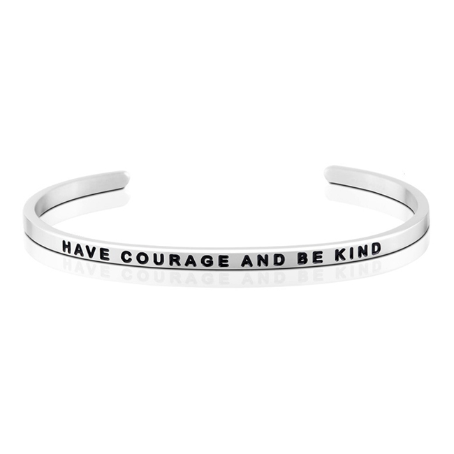 MANTRABAND 手環 Have courage and be kind 銀色