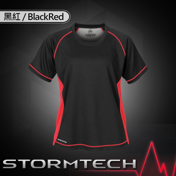 【加拿大STORMTECH】H2X排汗透氣耐久TEE-SAT035女-黑紅