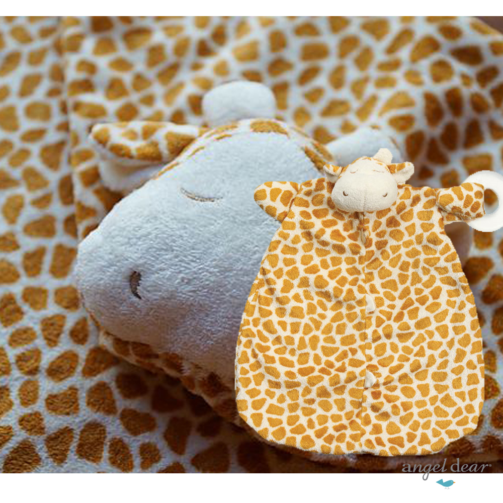美國 Angel Dear 羊年冬季限量組合-寶寶固齒安撫巾+寶寶毛毯