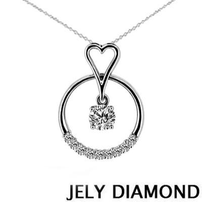 JELY DIAMOND 獨特0.30克拉H&A 八心八箭完美車工美鑽墜鍊