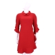 EDWARD ACHOUR PARIS紅色荷葉邊七分袖洋裝(100%WOOL) product thumbnail 1