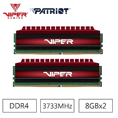 Patriot Viper 毒蛇四代 DDR4 3733 16GB(2x8G)桌上型記憶體