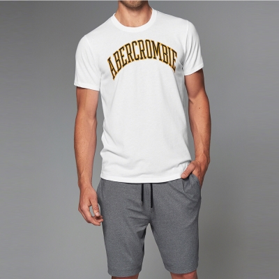 A&F 經典文字短袖T恤-白色 AF Abercrombie