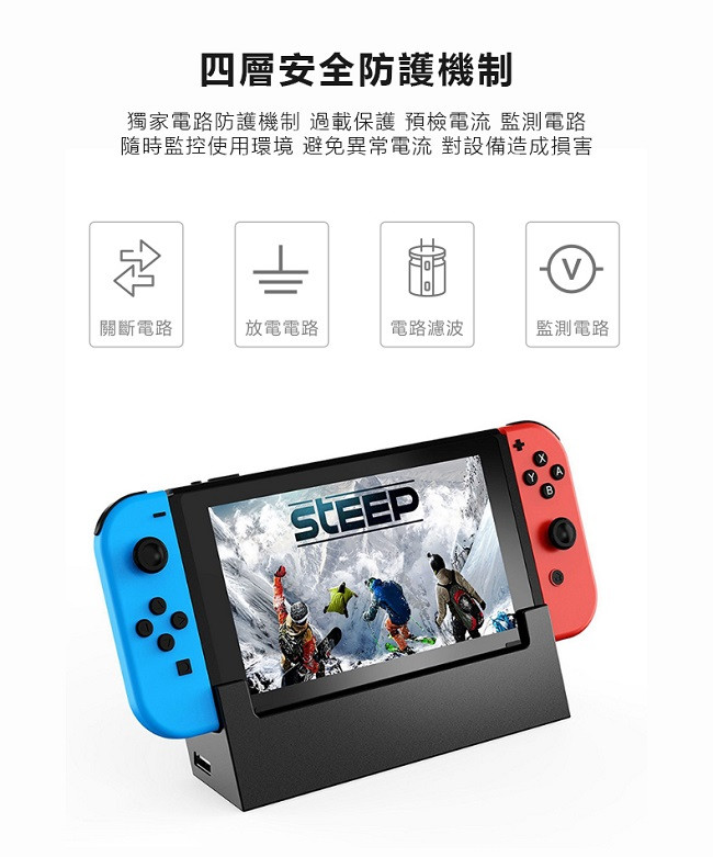 Gamewill任天堂Switch多功能主機底座 支有線網路 可連接電視或單獨使用