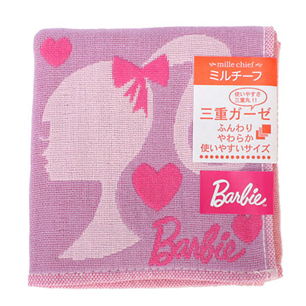 Barbie 貴族芭比格子趣帕巾-粉紫