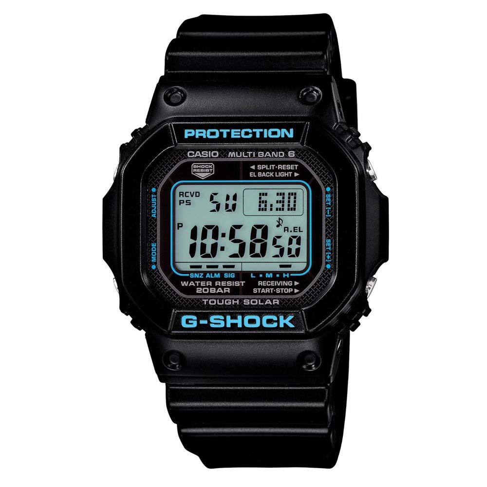 G-SHOCK 酷炫魅力天空藍X酷黑設計休閒電波錶(GW-M5610BA-1)-43.2mm