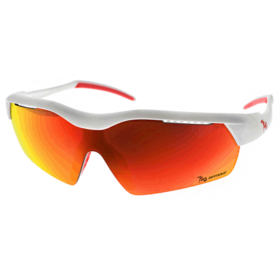 720運動太陽眼鏡 輕盈小巧系列/白-紅黃水銀#720B325 C03