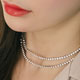 AnnaSofia 簡約雙層耀鑽 短項鍊鎖骨鍊頸鍊CHOKER product thumbnail 1