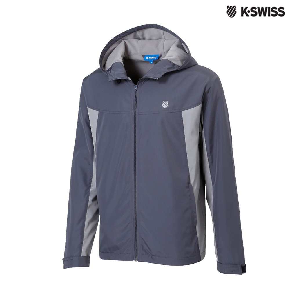 K-SWISS Polar Fleece JKT刷毛風衣外套-男-灰