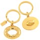 COACH 金色C LOGO鎖頭設計雙環鑰匙圈 product thumbnail 1