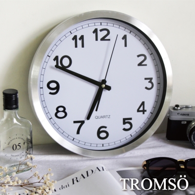TROMSO風尚義大利金屬時鐘-白色時尚