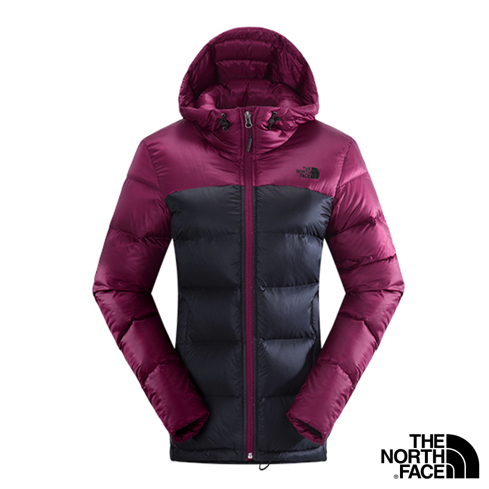 The North Face 女 800 fill 羽絨兜帽外套 宇宙藍