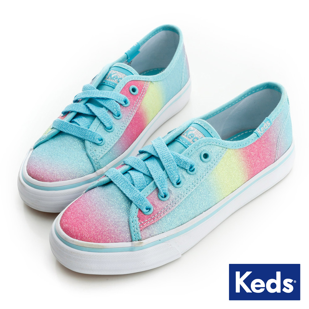 Keds 漸層亮片帆布鞋（For Kids）-藍綠