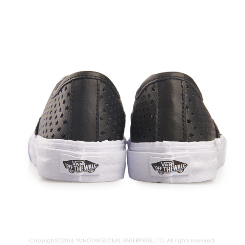 (女)VANS Authentic Slim 星型洞洞5孔綁帶休閒鞋*黑色