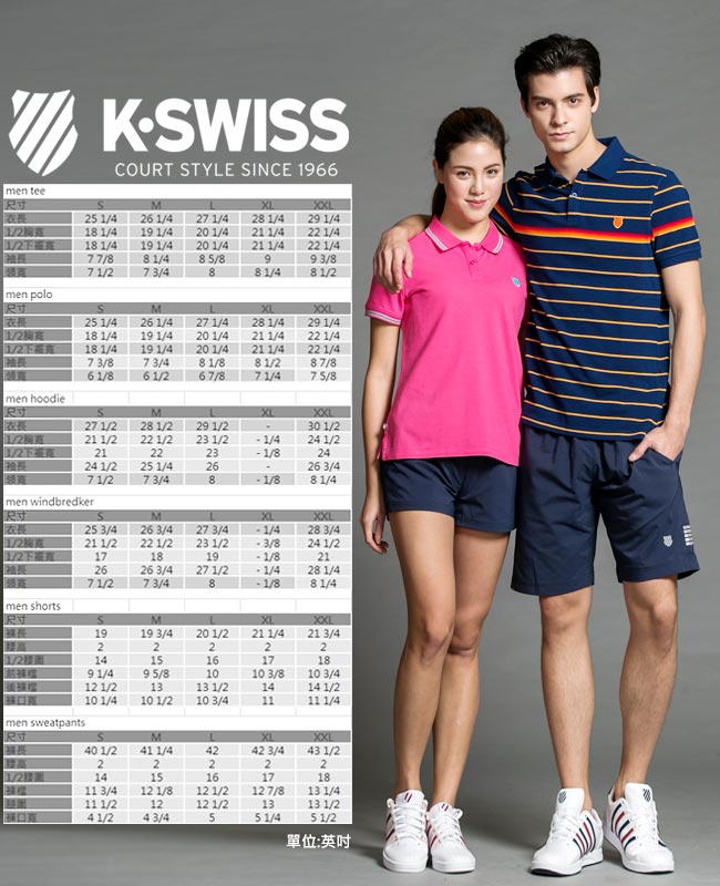 K-SWISS Round Neck T-Shirts印花短袖T恤-男-黃