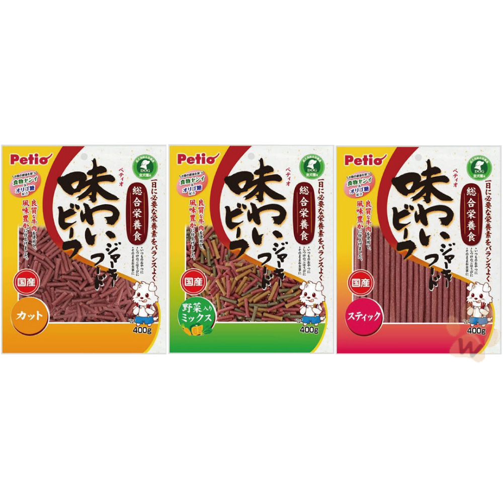 日本Petio 美味牛肉條400g 2入