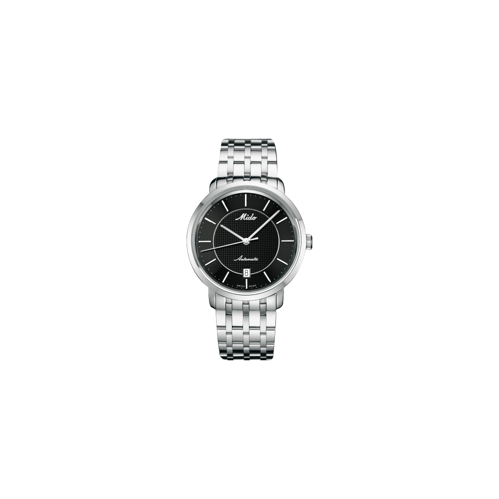 MIDO 美度 官方授權 Baroncelli 光輝時刻機械腕錶-黑/39mm