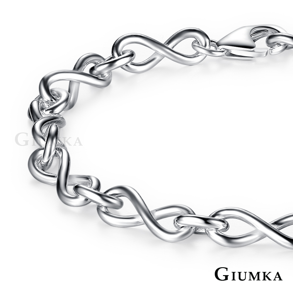 GIUMKA純銀手鍊 無限符號925純銀-銀色