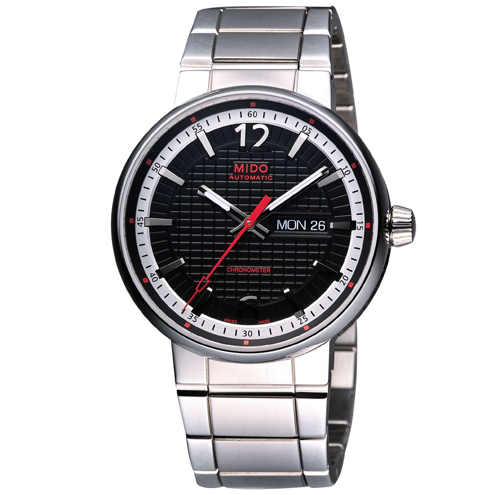 MIDO 美度 官方授權 Great Wall 天文台認證長城系列機械腕錶-黑/42mm M0156311105700