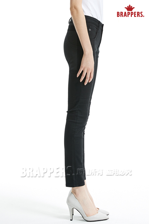 BRAPPERS 女款 AC-Cargo系列-女用彈性中腰窄管褲-黑