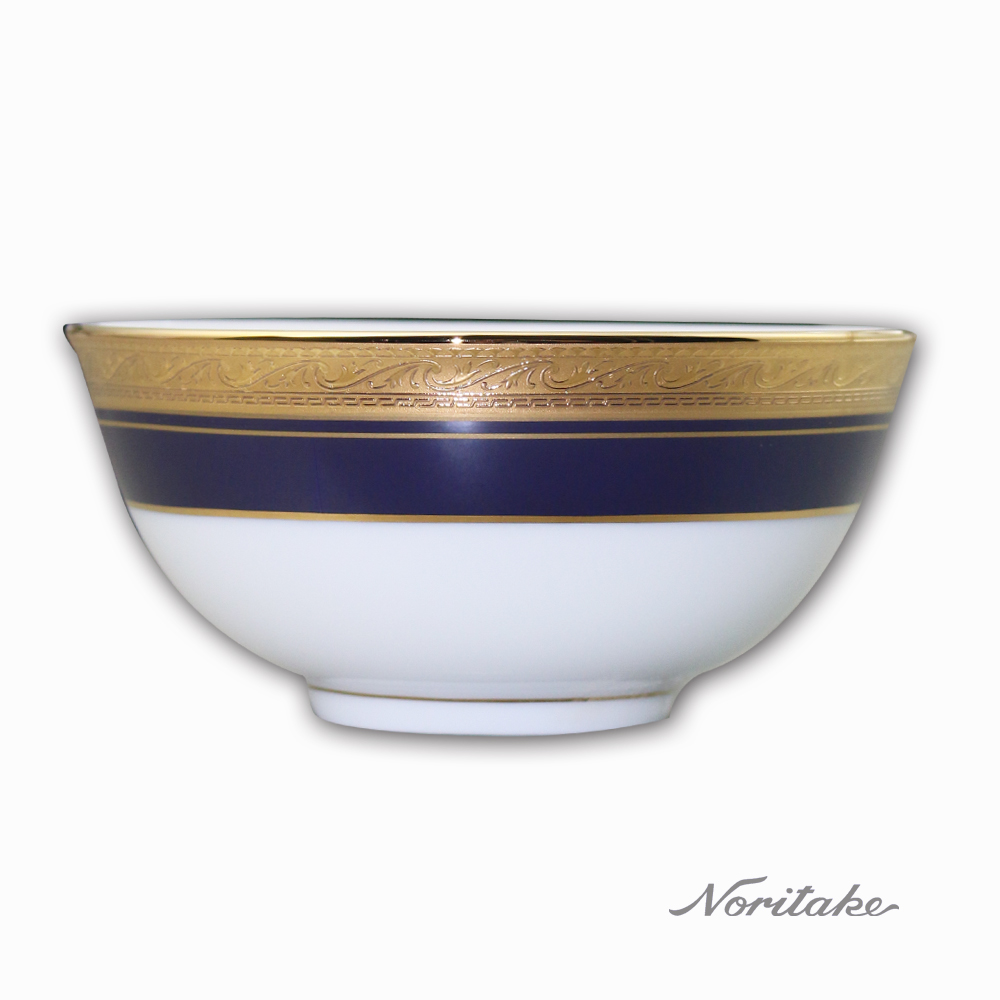 Noritake 藍色多瑙河金邊湯碗10.7cm