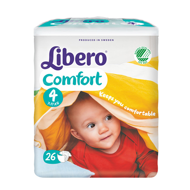 Libero麗貝樂 黏貼式嬰兒紙尿褲(4號L)(26片 / 包)