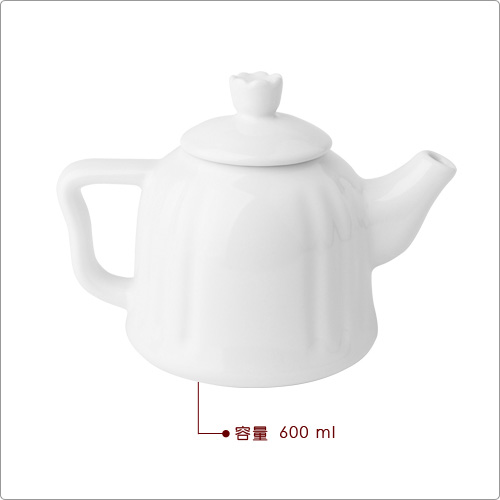 EXCELSA Chic陶製茶壺(白0.6L)