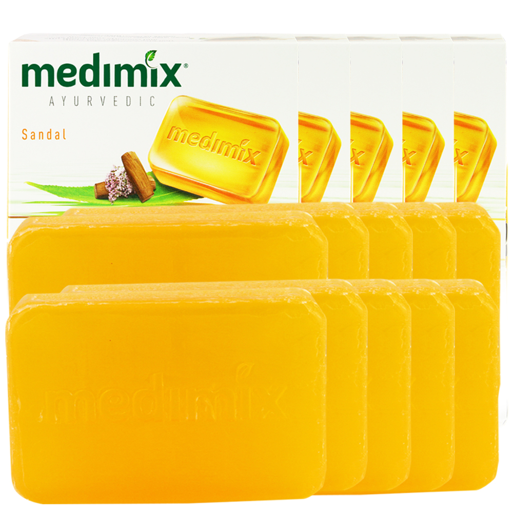 印度Medimix美秘使手工香皂-潤膚檀香皂15入組