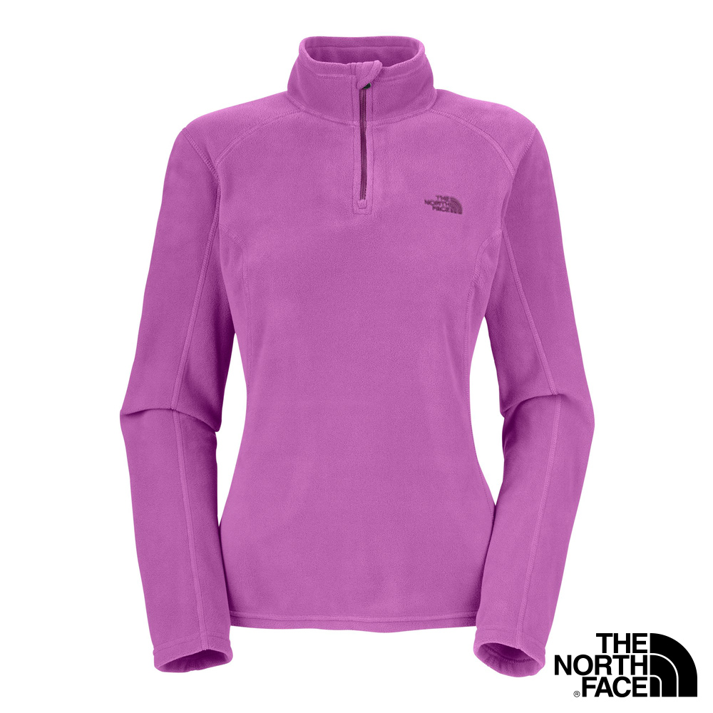 THE NORTH FACE TKA100 MICROVELOUR女 抗UV刷毛保暖衣 紫