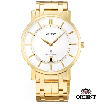 ORIENT 東方錶 SLIM系列 超薄藍寶石鏡面石英錶 鋼帶款 - 38mm