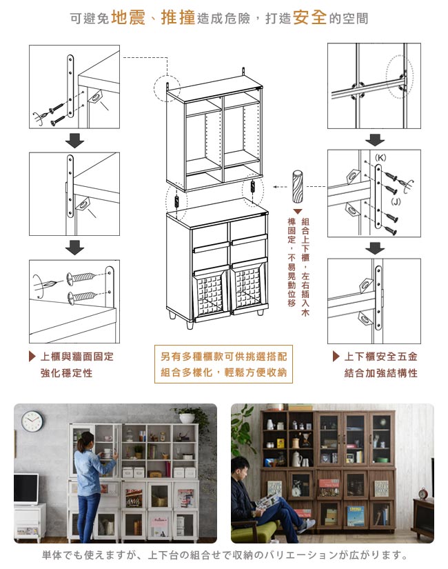 Sato NEFLAS時間旅人四門收納書櫃‧幅75cm-W75*D39.5*H92CM