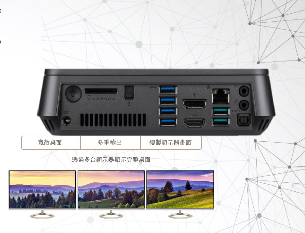 ASUS華碩 VM65商用迷你電腦(i3-7100U/1T/4G/Win10 Pro)